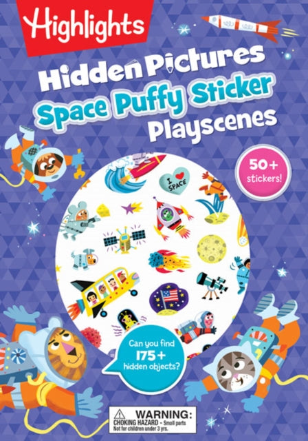 Book cover of: Space Hidden Pictures Puffy Sticker Playscenes. By: Highlights