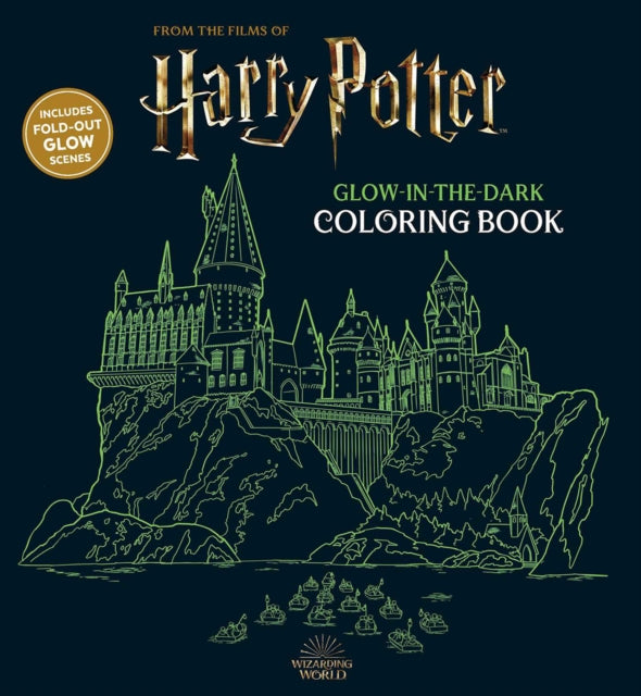 Book cover of: Harry Potter Glow-in-the-Dark Coloring Book. By: Editors of Thunder Bay Press