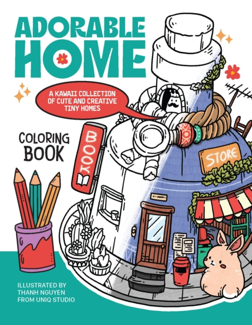 Book cover of: Adorable Home Coloring Book. By: Thanh Nguyen