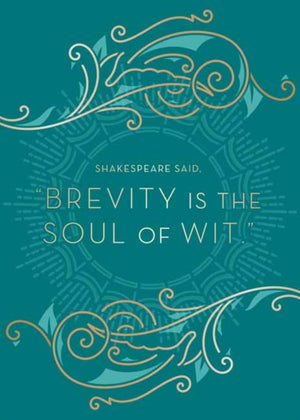 William Shakespeare Brevity Embellished Card