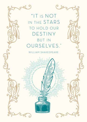 William Shakespeare Destiny Birthday Embellished Card