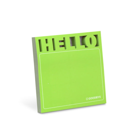 Book cover of: Knock Knock Hello Diecut Sticky Note. By: Knock Knock Staff