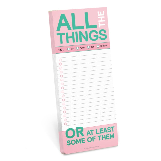 Book cover of: Knock Knock All The Things Make-a-List Pads