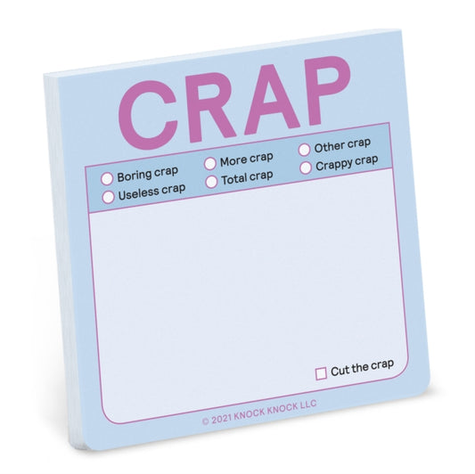 Book cover of: Knock Knock Crap Sticky Note (Pastel Version). By: Knock Knock Knock