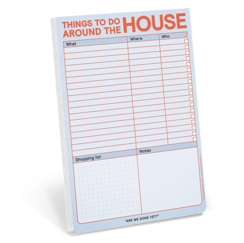 Knock Knock Things To Do Around the House (with magnet) Classic Pad (Pastel Version)