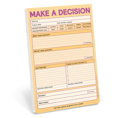 Knock Knock Make a Decision Pad (Pastel Version)