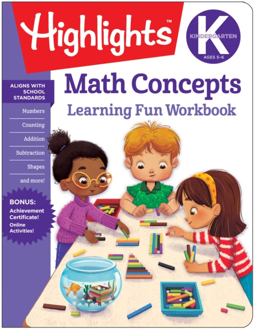 Book cover of: Kindergarten Math Concepts. By: Highlights Learning