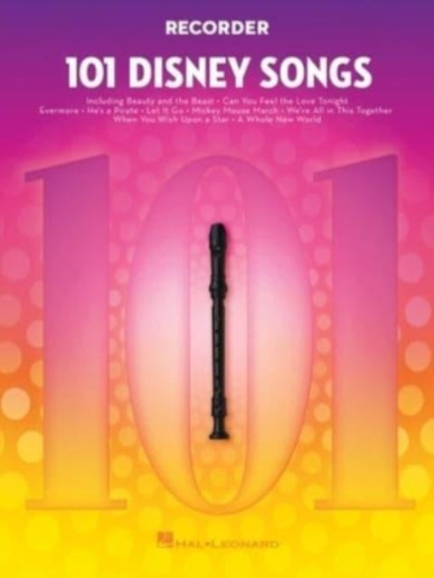 Book cover of: 101 Disney Songs. By: Hal Leonard Corp.