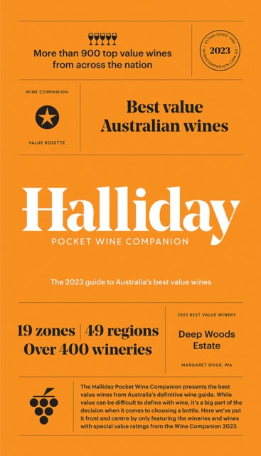 Book cover of: Halliday Pocket Wine Companion 2023. By: James Halliday