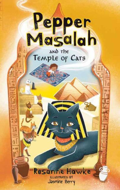 Book cover of: Pepper Masalah and the Temple of Cats. By: Rosanne Hawke