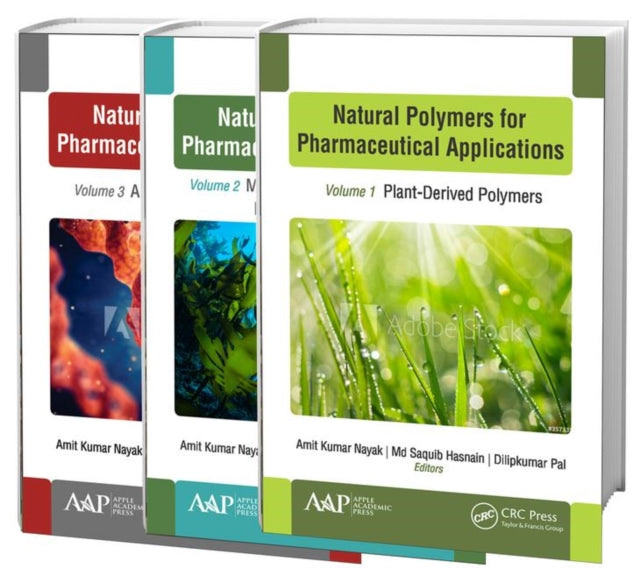 Book cover of: Natural Polymers for Pharmaceutical Applications, 3-volume set. By: Amit Kumar Nayak
