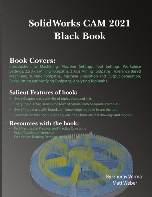 Book cover of: SolidWorks CAM 2021 Black Book
