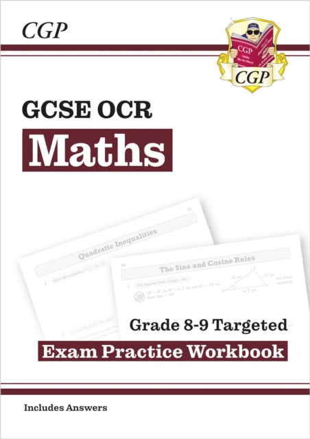 Book cover of: GCSE Maths OCR Grade 8-9 Targeted Exam Practice Workbook (includes Answers)