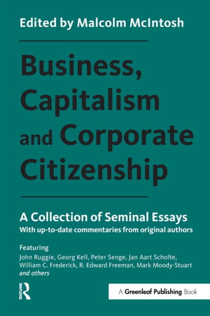 Book cover of: Business, Capitalism and Corporate Citizenship. By: Malcolm McIntosh