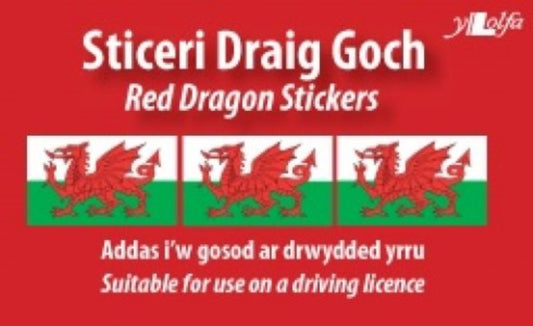 Book cover of: Sticeri Ddraig Goch / Red Dragon Stickers. By: Y. Lolfa