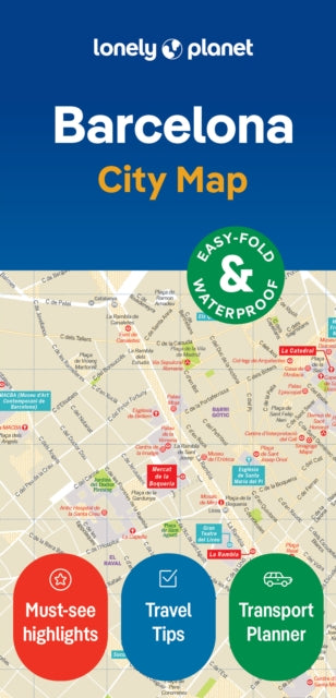 Book cover of: Lonely Planet Barcelona City Map. By: Lonely Planet