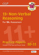 Book cover of: 11+ GL Non-Verbal Reasoning Practice Papers: Ages 10-11 Pack 1 (inc Parents' Guide & Online Ed)