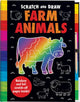 Book cover of: Scratch and Draw Farm Animals - Scratch Art Activity Book. By: Arthur Over