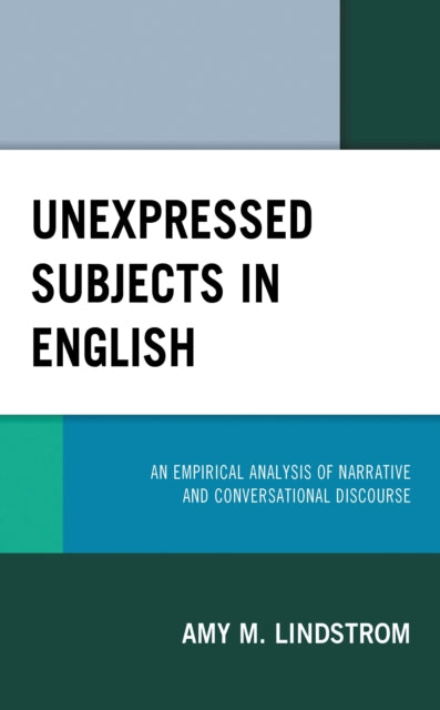 Book cover of: Unexpressed Subjects in English. By: A. M. Y. M. LINDSTROM