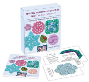 Granny Square and Crochet Motif Card and Book Set: 50 cards and a 64-page book