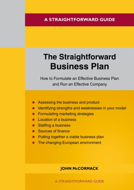 Book cover of: Straightforward Business Plan. By: McCormack, John