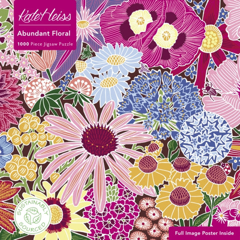 Adult Sustainable Jigsaw Puzzle Kate Heiss: Abundant Floral