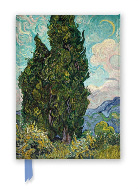 Book cover of: Vincent van Gogh: Cypresses (Foiled Journal). By: Flame Tree Studio