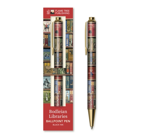 Bodleian Libraries: High Jinks Bookshelves Boxed Decorative Ballpoint Pen
