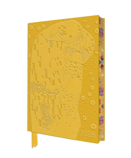 Book cover of: Gustav Klimt: The Kiss 2026 Artisan Art Vegan Leather Diary Planner - Page to View with Notes
