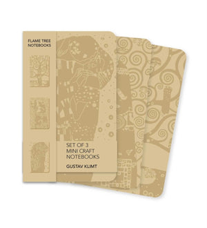 Gustav Klimt Set of 3 Mini Craft Notebooks