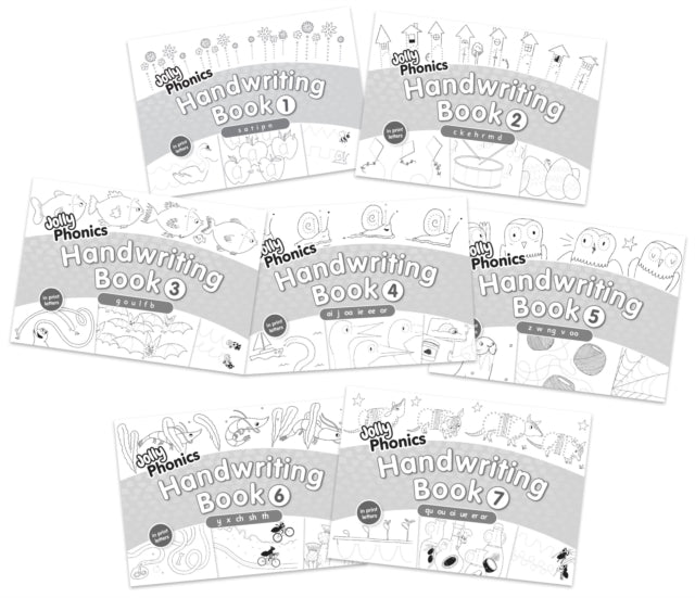 Jolly Phonics Handwriting Books Complete Set (1-7), In Print Letters (American English Edition) 9781835821886 Jolly Learning