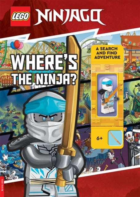 Book cover of: LEGO® NINJAGO®: Where’s the Ninja? A Search and Find Adventure (with Zane minifigure)