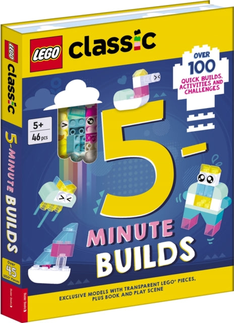 LEGO® Classic: 5-Minute Builds (with clear LEGO pieces, fold-out play scene and over 100 activities and challenges) 9781837250851 LEGO