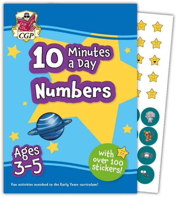 Book cover of: 10 Minutes a Day Numbers for Ages 3-5 (with over 100 stickers)