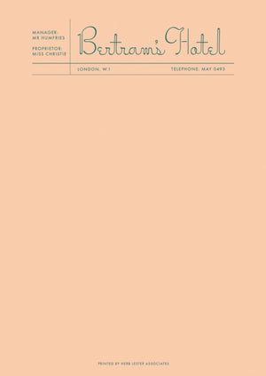 Fictional Hotel Notepads: Bertram's Hotel