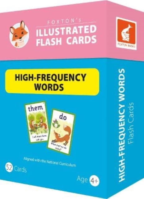 Book cover of: Illustrated High-Frequency Words Flash Cards for Reception, Year 1 and Year 2 - Perfect for Home Learning - with 100 Colourful Illustrations