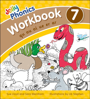 Jolly Phonics Workbook 7, in Precursive Letters (British English edition)
