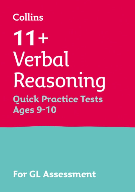 Book cover of: 11+ Verbal Reasoning Quick Practice Tests Age 9-10 (Year 5). By: Collins 11+