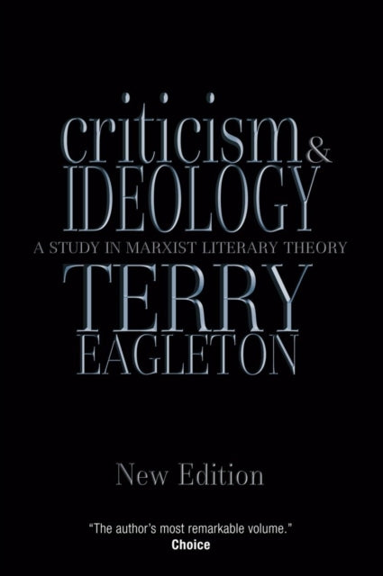 Book cover of: Criticism and Ideology. By: Terry Eagleton