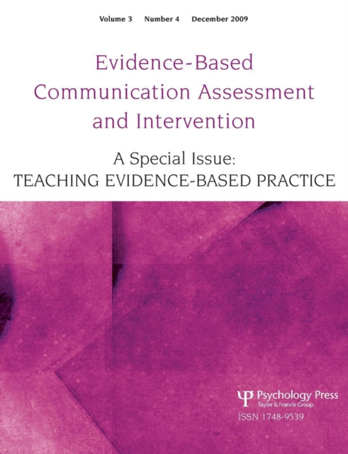 Book cover of: Teaching Evidence-Based Practice. By: Ralf Schlosser