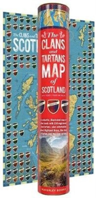 Book cover of: Clans and Tartans Map of Scotland. By: WAVERLEY BOOKS