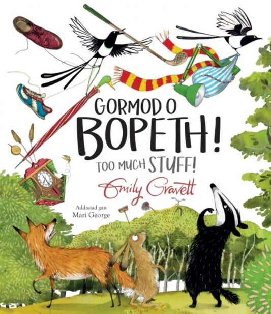 Book cover of: Gormod o Bopeth! / Too Much Stuff!. By: Emily Gravett