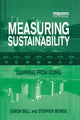 Book cover of: Measuring Sustainability. By: Simon Bell