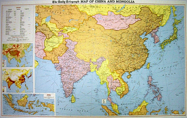 Book cover of: "Daily Telegraph" China and Mongolia Wall Political Map. By: "The Daily Telegraph"