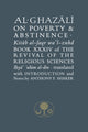 Book cover of: Al-Ghazali on Poverty and Abstinence. By: al-Ghazzālī