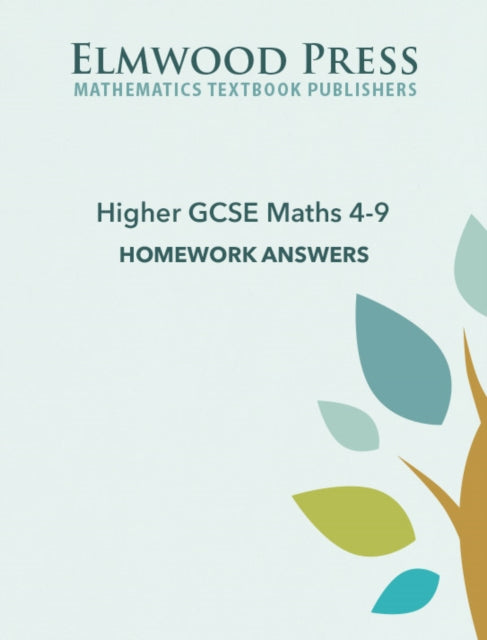 Book cover of: Higher GCSE Maths 4-9 Homework Answers