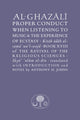 Book cover of: Al-Ghazali on Proper Conduct when Listening to Music and the Experience of Ecstasy