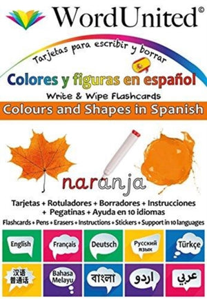 Colours and Shapes in Spanish, Write & Wipe Flashcards
