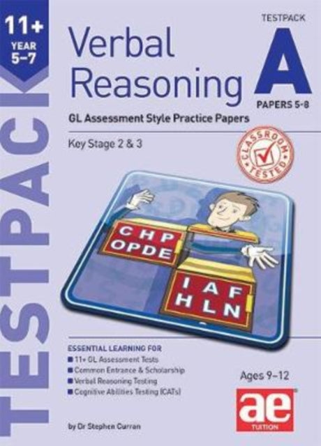 Book cover of: 11+ Verbal Reasoning Year 5-7 GL & Other Styles Testpack A Papers 5-8