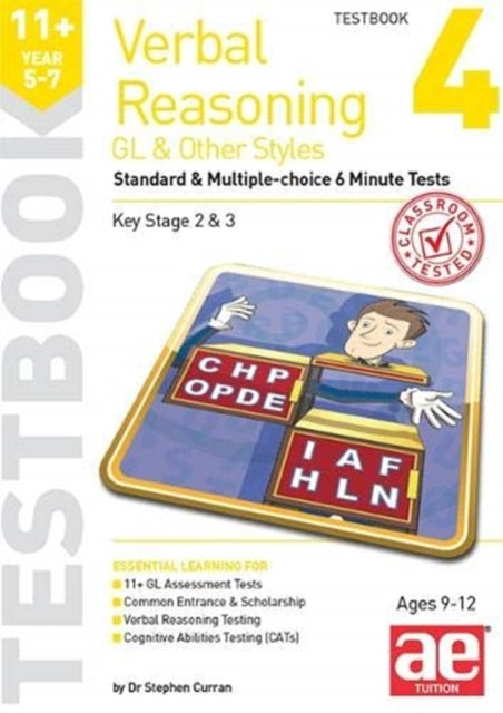 Book cover of: 11+ Verbal Reasoning Year 5-7 GL & Other Styles Testbook 4